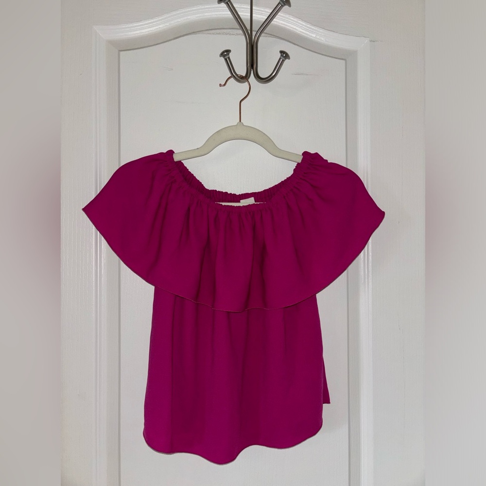 Aritzia Wilfred Promener Off Shoulder Top - Magenta - XXS